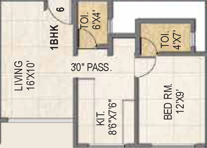 1 BHK Flat in Triveni Crown in Kalyan West, Thane - Image 236249