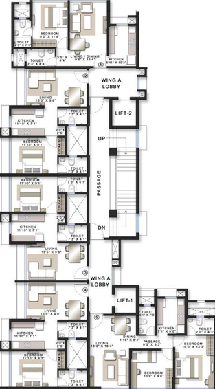 Floor Plan of Romell Orbis in Andheri East, Mumbai - Image 36900