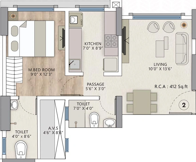 1 BHK Flat in Sardar Inspire Residency in Andheri East, Mumbai - Image 842654