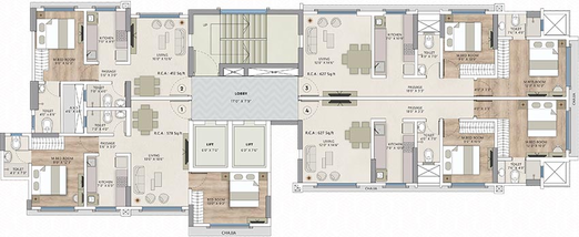 Floor Plan of Sardar Inspire Residency in Andheri East, Mumbai - Image 245190
