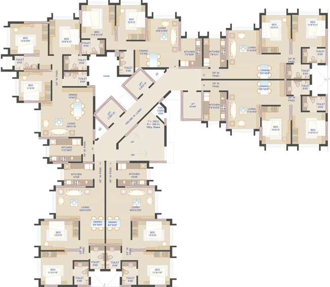 Floor Plan of Kukreja Chembur Heights 2 in Chembur East, Mumbai - Image 36967