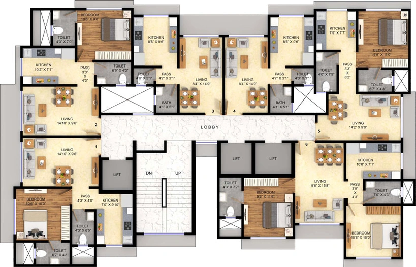 Floor Plan of Renaissance Spring Meadows in Malad East, Mumbai - Image 36996