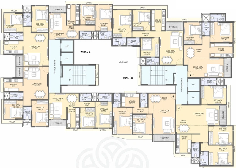 Floor Plan of Om Sai Deepjyoti in Chembur East, Mumbai - Image 37027