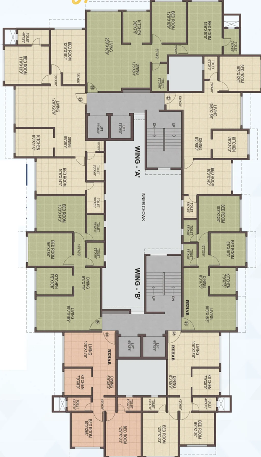 Floor Plan of Om Sai Nanda Deep in Chembur East, Mumbai - Image 37045