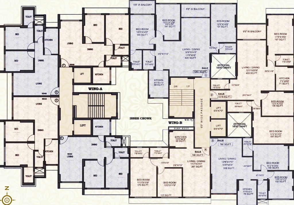 Floor Plan of Om Sai Union in Chembur West, Mumbai - Image 37055