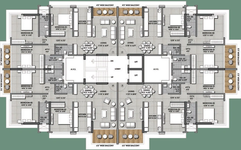 Floor Plan of Atharv Murli in Vile Parle East, Mumbai - Image 37089