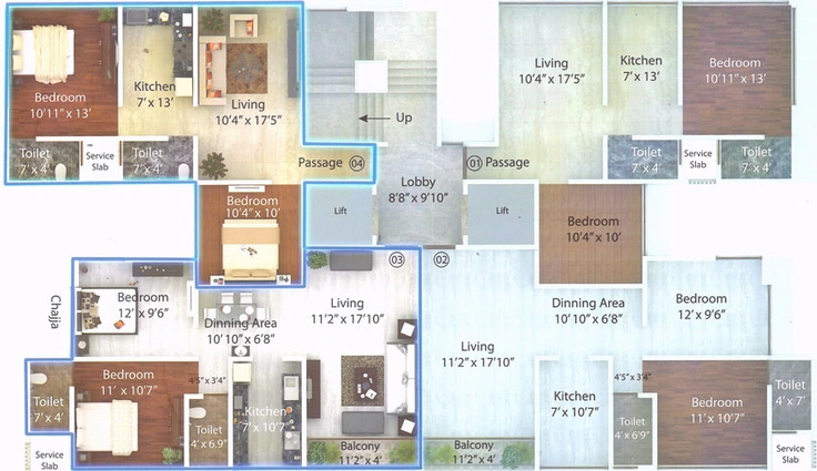Floor Plan of Cityline Suprabhat Classic in Chembur East, Mumbai - Image 37105
