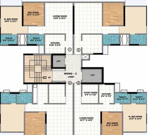 Floor Plan of Ahuja O2 in Sion East, Mumbai - Image 37117