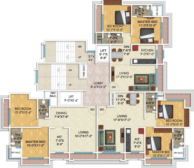 Floor Plan of Adiraj Niramaya Heights in Kalwa, Thane - Image 24809