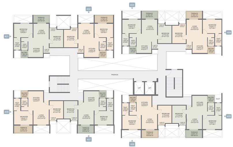 Floor Plan of Rohan Ananta in Tathawade, Pune - Image 10990