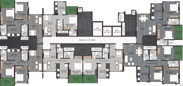 Floor Plan of Sarvoday Symphony in Dombivli, Thane - Image 25018