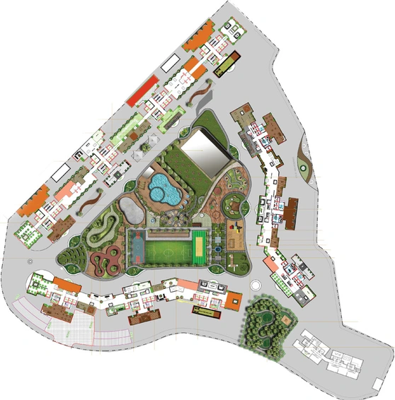Master Plan of Raunak Maximum City in Kasarvadavali, Thane - Image 123053