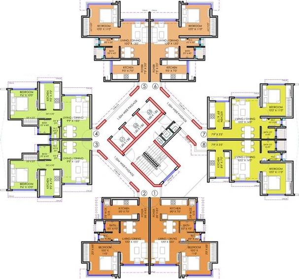 Floor Plan of Karnani Ambika City in Bhiwandi, Thane - Image 25092
