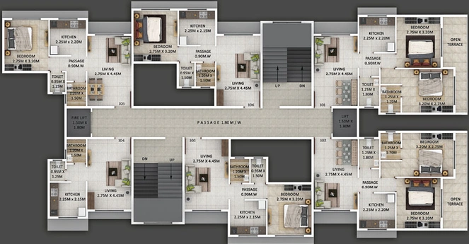 Floor Plan of Panvelkar Amrut Tower in Badlapur West, Thane - Image 25574