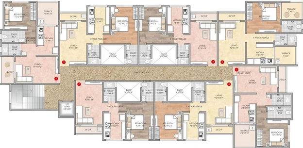 Floor Plan of Panvelkar Crown in Ambernath East, Thane - Image 167980