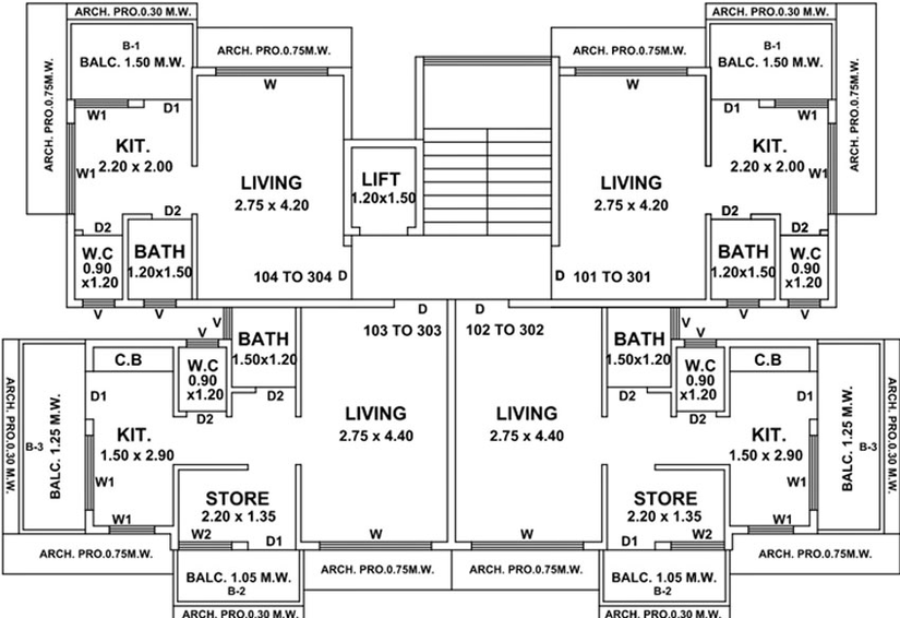 Floor Plan of Panvelkar Daffodil in Ambernath East, Thane - Image 167974