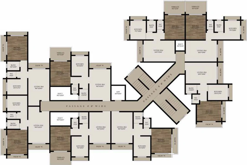 Floor Plan of Panvelkar Sarvesh Dream City in Badlapur East, Thane - Image 25201