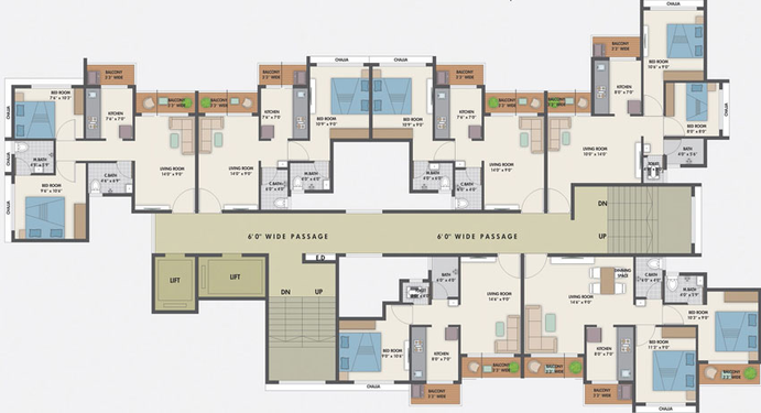 Floor Plan of Pinnacle Nano City in Badlapur East, Thane - Image 25330
