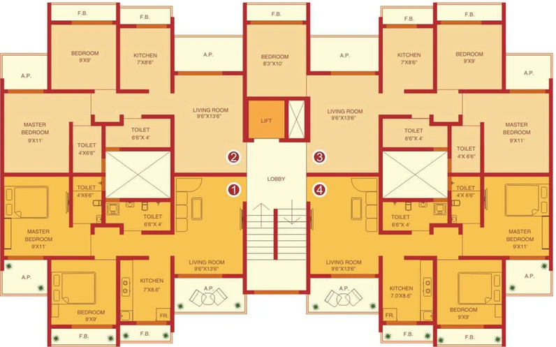 Floor Plan of Pranjee Garden City - Phase 2 in Badlapur East, Thane - Image 25357