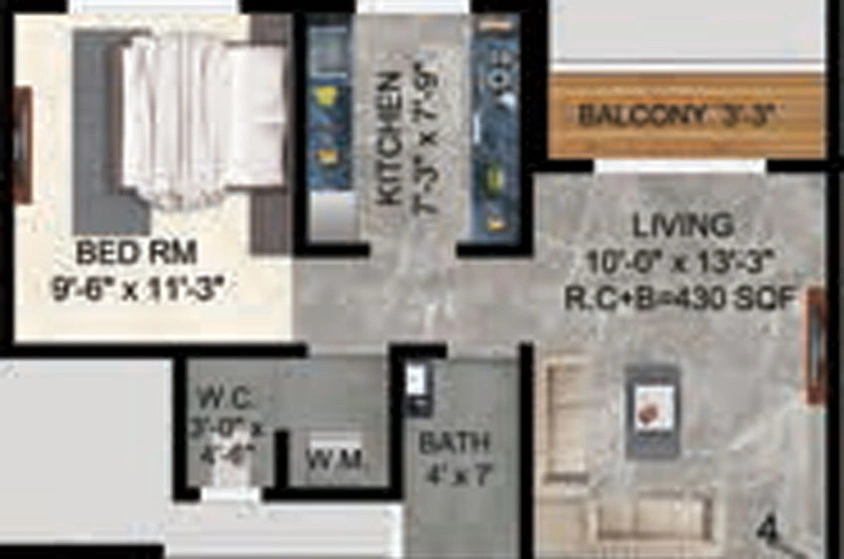 1 BHK Flat in Shakti Siyara Fortune in Bhiwandi, Thane - Image 449632