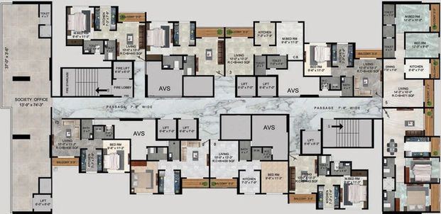 Floor Plan of Shakti Siyara Fortune in Bhiwandi, Thane - Image 25451