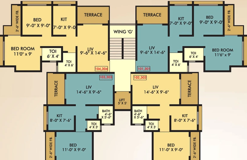 Floor Plan of Shree Mahalaxmi Paradise in Ambernath East, Thane - Image 167968