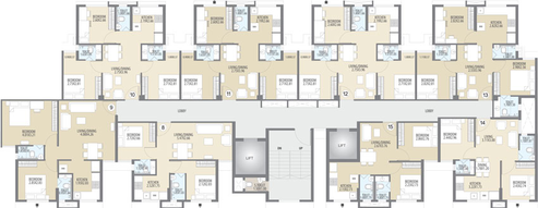 Floor Plan of Hubtown Harmony in Matunga East, Mumbai - Image 37183
