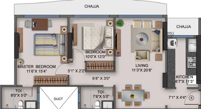 2 BHK Flat in Naman Habitat in Andheri West, Mumbai - Image 468524
