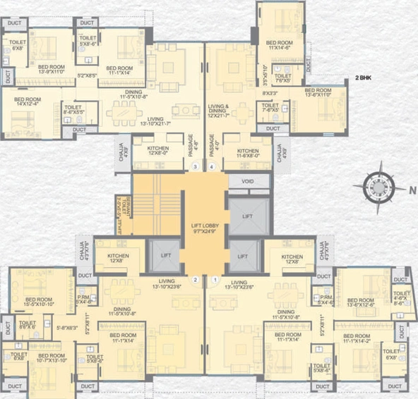 Floor Plan of Rohan Lifescapes Prithvii in Ghatkopar West, Mumbai - Image 37235