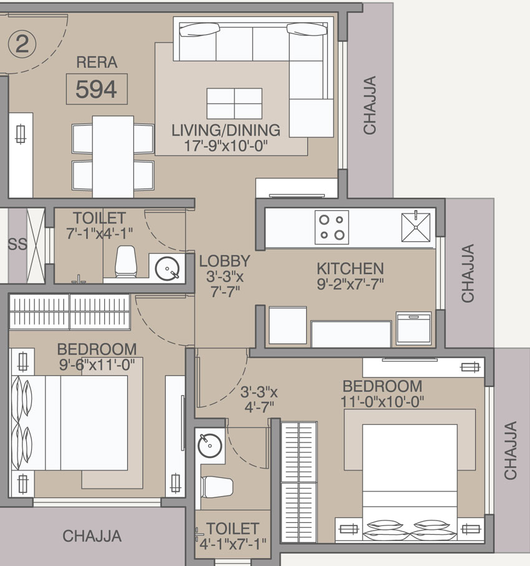 2 BHK Flat in Rudra ODC 1 in Goregaon West, Mumbai - Image 468675