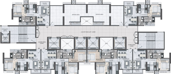 Floor Plan of Skyline Suncity in Powai, Mumbai - Image 37288