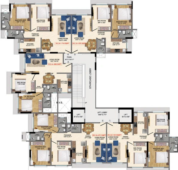 Floor Plan of Sumit Gurukrishna in Vile Parle East, Mumbai - Image 102543