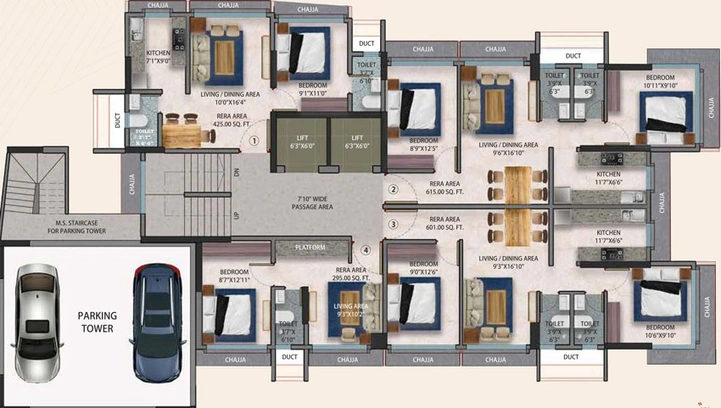 Floor Plan of Shethwala The Lisa in Andheri East, Mumbai - Image 37307