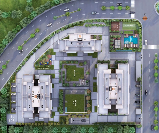 Master Plan of HN Riviera Woods in Shela, Ahmedabad - Image 29175