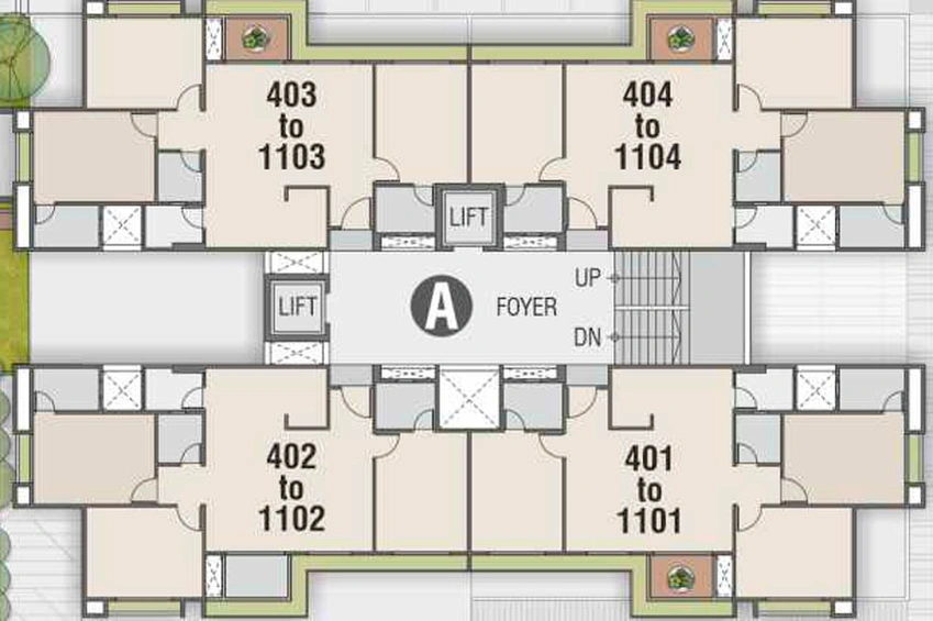 Floor Plan of Kaavyaratna Sanskruti in Randesan, Gandhinagar - Image 27986