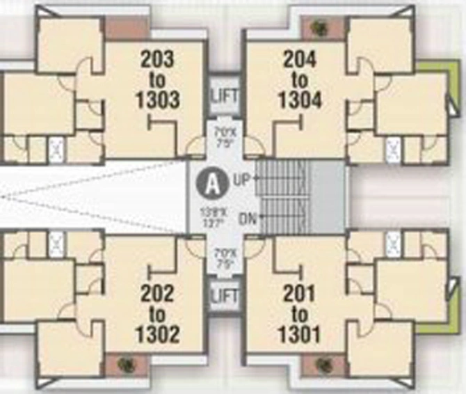 Floor Plan of Kaavyaratna Srushti in Kudasan, Gandhinagar - Image 27971