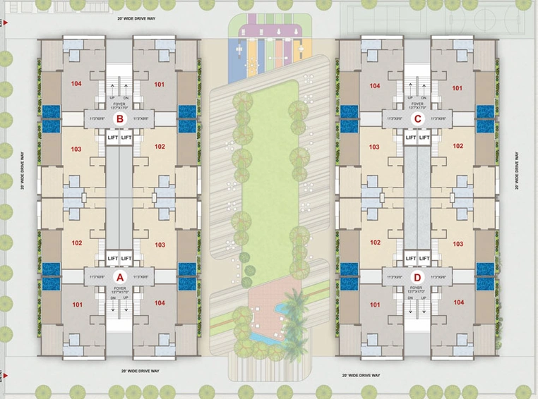 Master Plan of Kaavyaratna The Bougainvillea in Randesan, Gandhinagar - Image 27931