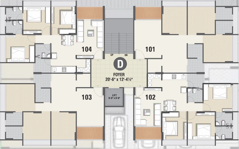Floor Plan of Mahadev Anushthan Grace in Isanpur, Ahmedabad - Image 29199