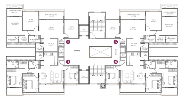 Floor Plan of Bharat The Province in Punawale, Pune - Image 11124