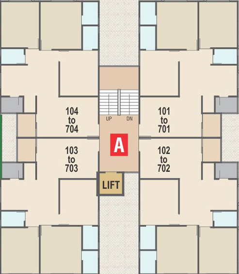 Floor Plan of Jalaram Vatika in New Maninagar, Ahmedabad - Image 29228