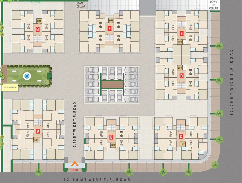 Master Plan of Jalaram Vatika in New Maninagar, Ahmedabad - Image 29229