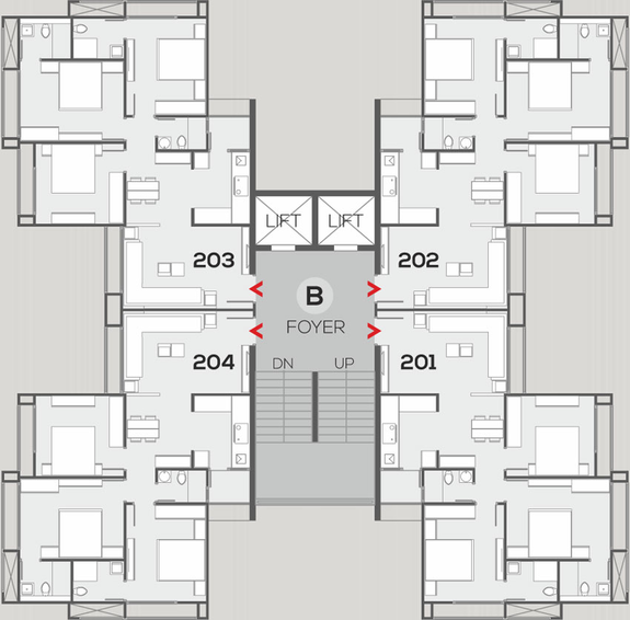 Floor Plan of Saral Sky in Sughad, Gandhinagar - Image 28295
