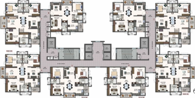 Floor Plan of Aparna Zenon in Puppalaguda, Hyderabad - Image 52869