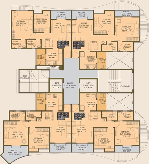 Floor Plan of Choice Goodwill Crescent in Keshav Nagar, Pune - Image 25056