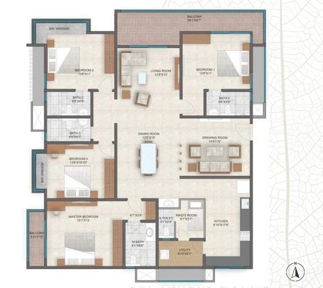 4 BHK Flat in NSL East County in Uppal, Hyderabad - Image 124791