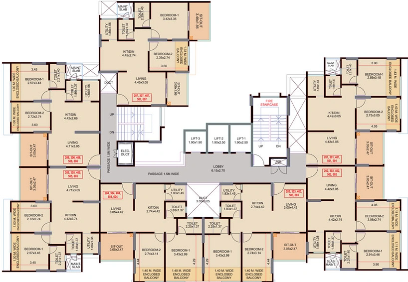 Floor Plan of Venkatesh Graffiti Elan in Keshav Nagar, Pune - Image 24951