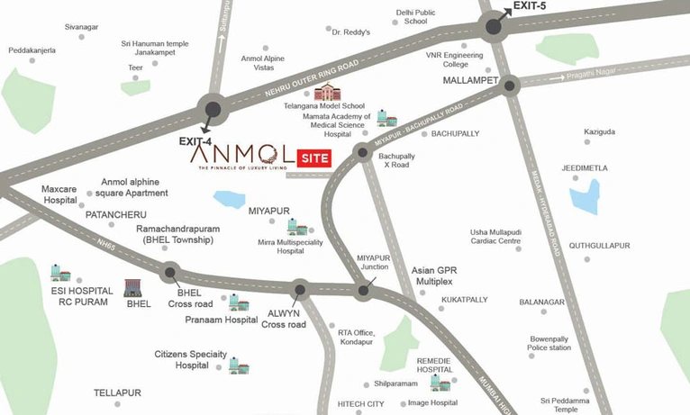 Location of PVR Anmol in Bachupally, Hyderabad - Image 161