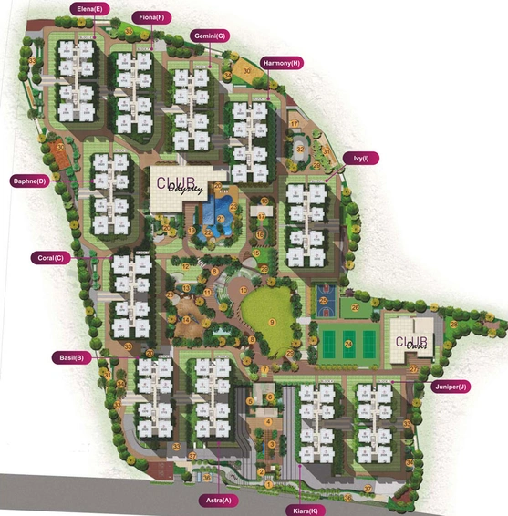 Master Plan of Rajapushpa Provincia in Narsingi, Hyderabad - Image 52252