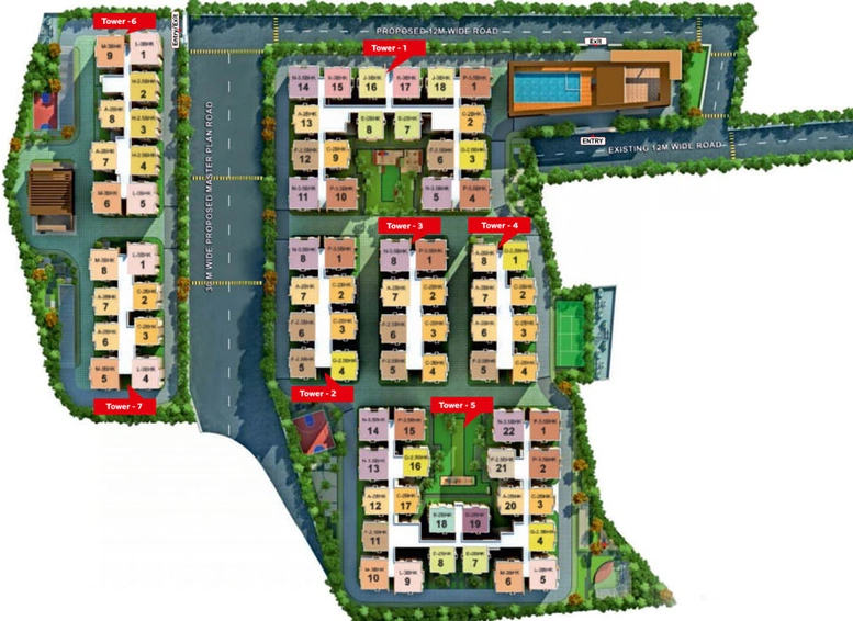 Master Plan of Ramky One Harmony in Bachupally, Hyderabad - Image 52285