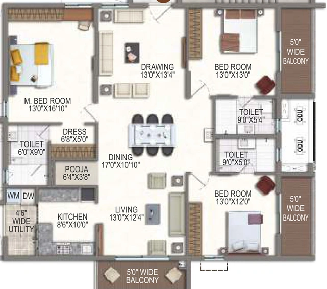 3 BHK Flat in RNP 1 in Kondapur, Hyderabad - Image 503299